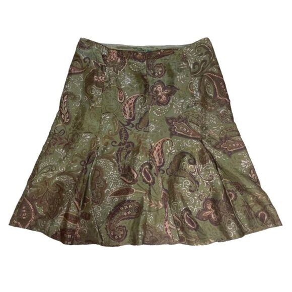 Lauren Ralph Lauren 💯% Silk Skirt Size 8P - Picture 1 of 11